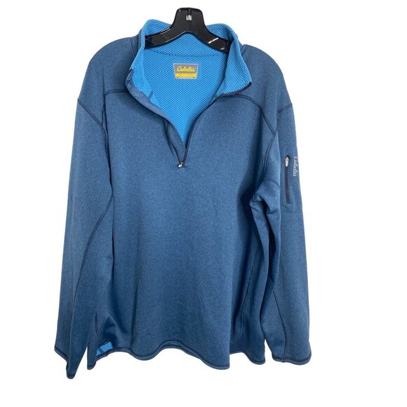 CABELA'S MEN'S BLUE 1/4 ZIP PULLOVER SZ XL - Picture 3 of 4